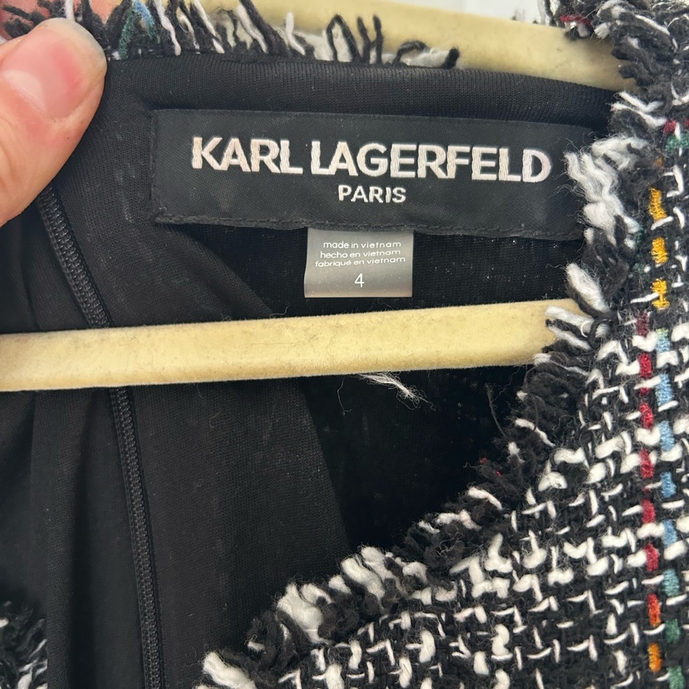 Karl Lagerfeld Black and White Tweed dress - Picture 4 of 8